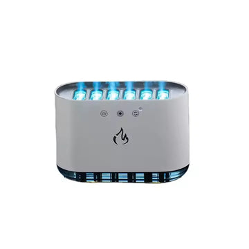 Flame humidifier with LED mist effect