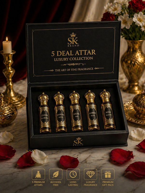 SK Brand Special Luxury Vibe Fragrance Bundle (5 in 1) with Premium Gift Box